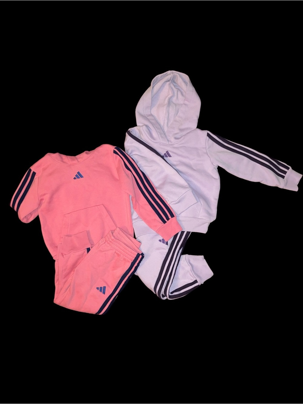 adidas Kids Pink & Lilac Hoodie and Jogger Set - 2 Pack